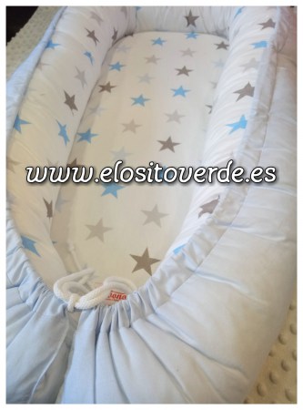 Nido colecho moisés bebé reversible Estrellas azul (2)